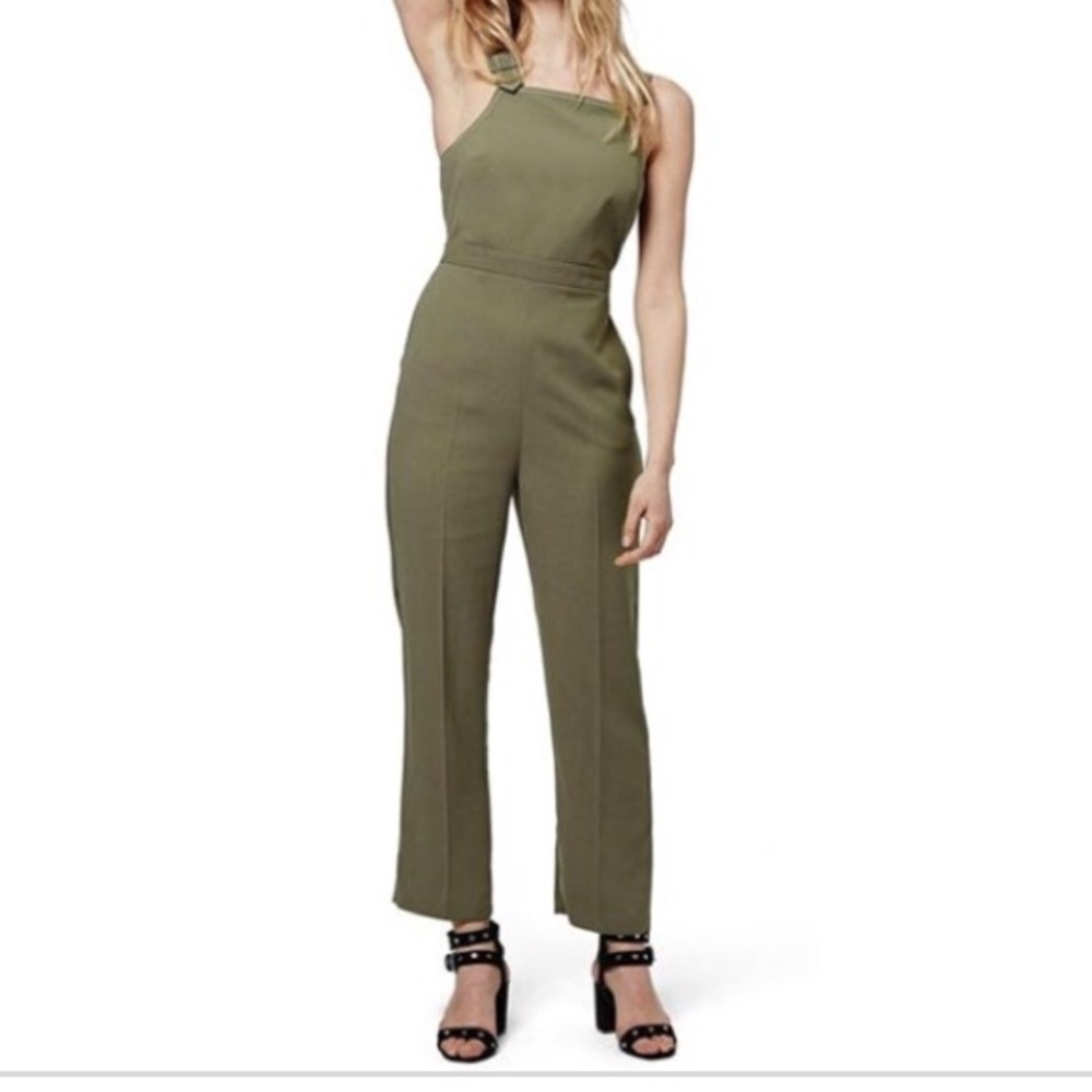FINAL🚨DONATING SOON‼️ Chic Topshop Olive Buckle Jumpsuit